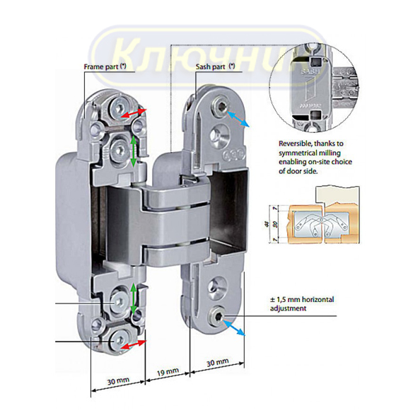 Петля скрытой установки AGB ECLIPCE 2.0 E30200.03.06