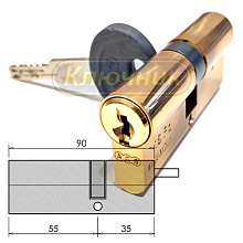 Цилиндр AGB SCODO DCK 90(55/35) короткий шток Br