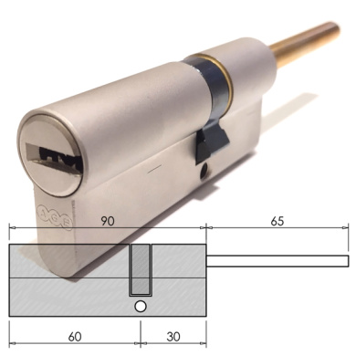 Цилиндр AGB SCUDO 5000 90(60/30C)Ni длинный шток