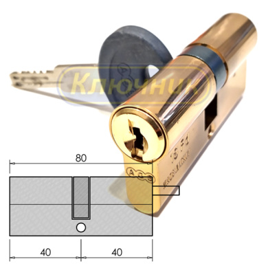 Цилиндр AGB SCODO DCK 80(40/40) короткий шток Br