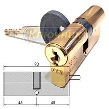 Цилиндр AGB SCODO DCK 90(45/45) короткий шток Br