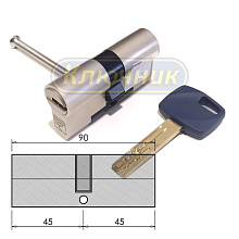 Цилиндры / По типам / Перфорированные цилиндры / Цилиндр APECS XR-90(45/45)Ni. Магазин "Ключник" в С-Пб.