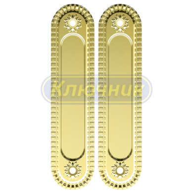 Ручка утапливаемая для откатной/раздвижной двери ARMADILLO SH010/CL GOLD24K (КОМПЛЕКТ 2+1)