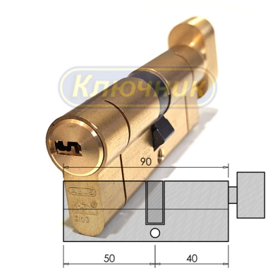 Цилиндр ABUS D10 PS 90(50/40C)G вороток
