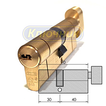 Цилиндры / По производителям / ABUS / ABUS D10 / Цилиндр ABUS D10 PS 70(30/40C)G вороток. Магазин "Ключник" в С-Пб.