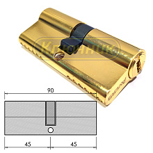 Цилиндры / По типам / Простые цилиндры / Цилиндр AVERS ZM 90(45/45)G. Магазин "Ключник" в С-Пб.