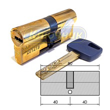 Цилиндры / По типам / Перфорированные цилиндры / Цилиндр APECS XR-80(40/40)G. Магазин "Ключник" в С-Пб.