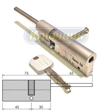 Цилиндр TOKOZ CV PRO300 75(45/30)Ni длинный шток