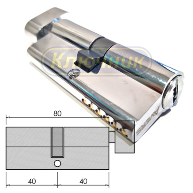 Цилиндр AVERS ZM 80(40/40C)Cr