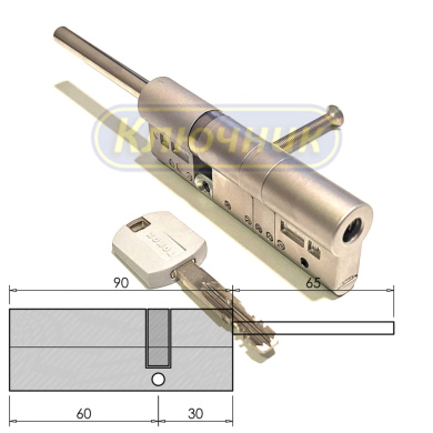 Цилиндр TOKOZ CV PRO300 90(60/30)Ni длинный шток