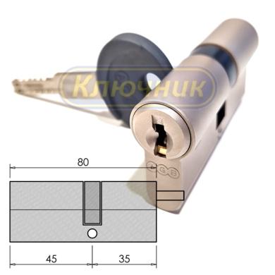 Цилиндр AGB SCODO DCK 80(45/35) короткий шток Ni