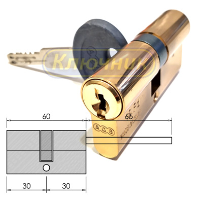 Цилиндр AGB SCODO DCK 60(30/30) длинный шток Br