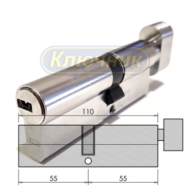 Цилиндр ABUS D6 110(55/55C)Ni вороток
