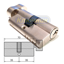 Цилиндры / По типам / Простые цилиндры / Цилиндр MORELLI 70CK SN. Магазин "Ключник" в С-Пб.