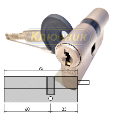 Цилиндр AGB SCODO DCK 95(60/35) короткий шток Ni