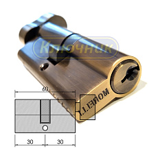 Цилиндры / По типам / Простые цилиндры / Цилиндр MORELLI 60CK AB. Магазин "Ключник" в С-Пб.