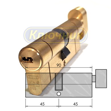 Цилиндр ABUS D10 PS 90(45/45C)G вороток