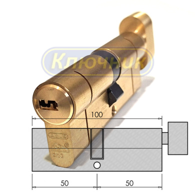 Цилиндр ABUS D10 PS 100(50/50C)G вороток