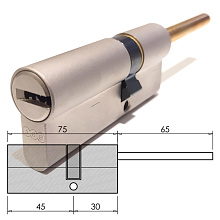 Цилиндры / По производителям / AGB / AGB 5000 / Цилиндр AGB SCUDO 5000 75(45/30C)Ni длинный шток. Магазин "Ключник" в С-Пб.
