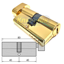 Цилиндры / По типам / Простые цилиндры / Цилиндр AVERS ZM 80(40/40C)G. Магазин "Ключник" в С-Пб.