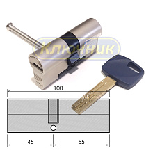 Цилиндры / По типам / Перфорированные цилиндры / Цилиндр APECS XR-100(45/55)Ni. Магазин "Ключник" в С-Пб.