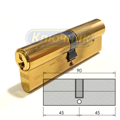 Цилиндр AGB SCUDO 9000 90(45/45) ЛАТУНЬ