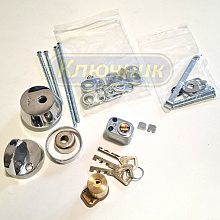 Цилиндры / По производителям / ABLOY / ABLOY CLASSIC - C / Цилиндр Abloy CY001C CLASSIC CR, Броненакладка + завертка. Магазин "Ключник" в С-Пб.