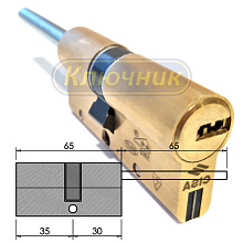 Цилиндр CISA ASTRAL S OA3S7 35/30 Brass