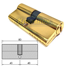 Цилиндры / По типам / Простые цилиндры / Цилиндр AVERS ZM 80(40/40)G. Магазин "Ключник" в С-Пб.